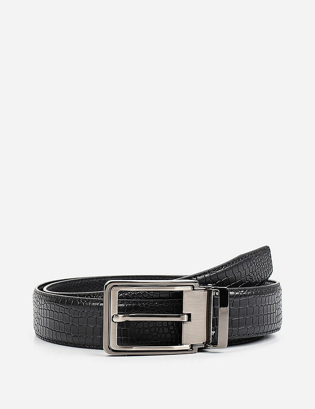 Черный мужской ремень MASCOTTE 727-0113-102 | ракурс 1 Черный мужской ремень MASCOTTE 727-0113-102 | ракурс 1