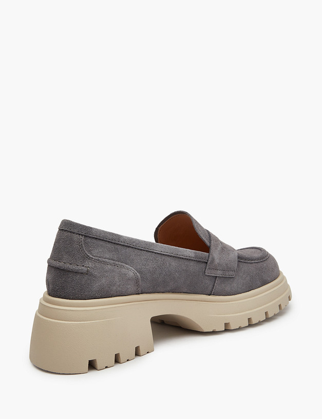 Темно-серые женские лоферы на массивной подошве MASCOTTE 25-510411-0210 | ракурс 3