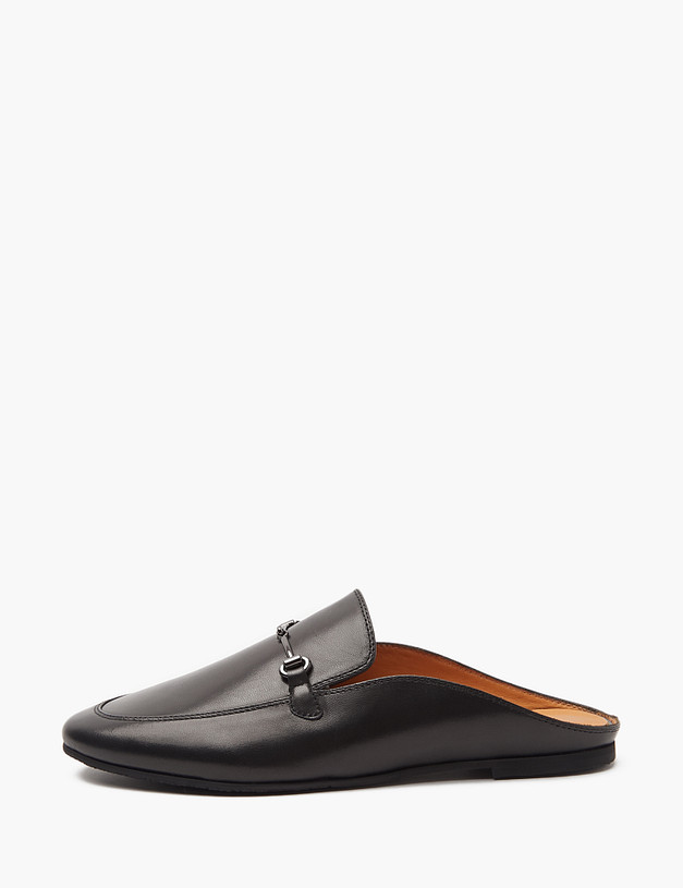 Черные женские мюли из натуральной кожи MASCOTTE 172-4122111-3501M | ракурс 2 Черные женские мюли из натуральной кожи MASCOTTE 172-4122111-3501M | ракурс 2