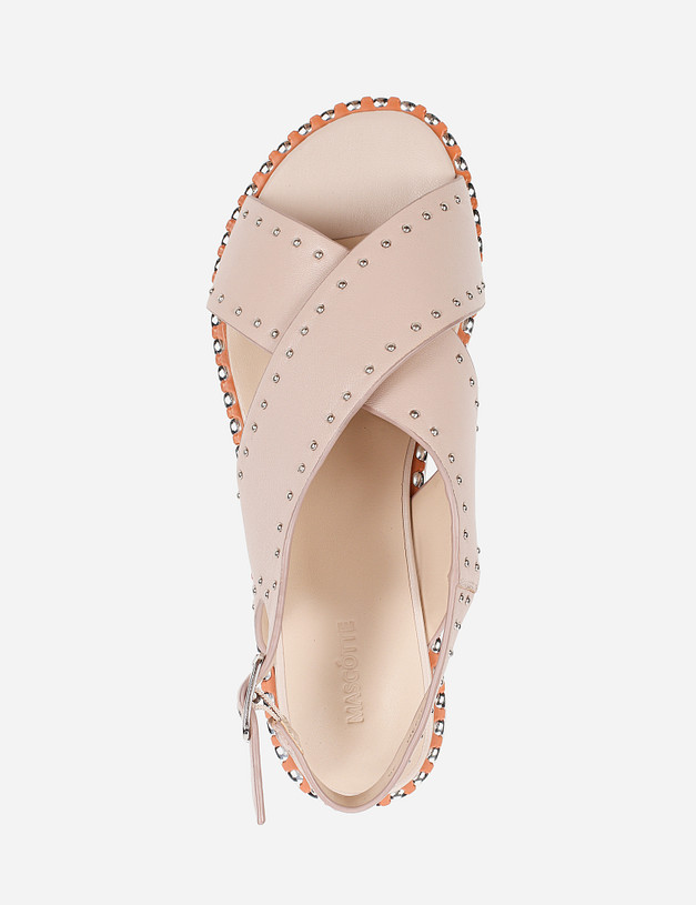 Бежевые женские сандалии MASCOTTE 80-911014-3523M | ракурс 5 Бежевые женские сандалии MASCOTTE 80-911014-3523M | ракурс 5