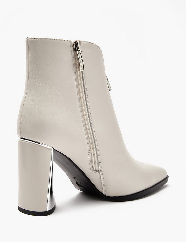 Молочные женские ботильоны с молнией MASCOTTE 100-410411-0501 | ракурс 3