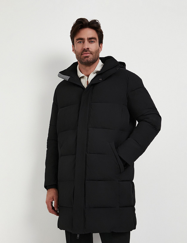 Черный мужской пуховик MASCOTTE 834-5209-2402 | ракурс 1