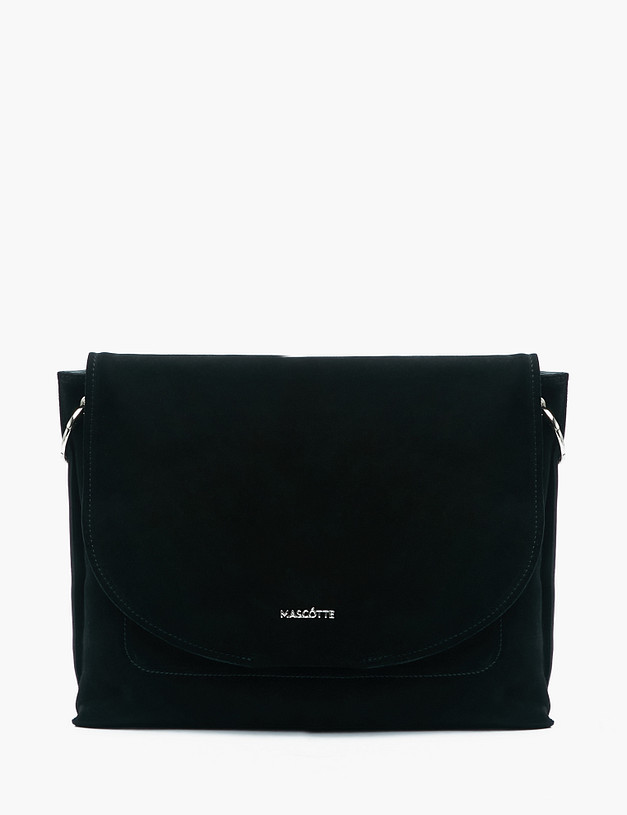 Черная женская сумка из велюра MASCOTTE 604-2238-0202 | ракурс 2 Черная женская сумка из велюра MASCOTTE 604-2238-0202 | ракурс 2