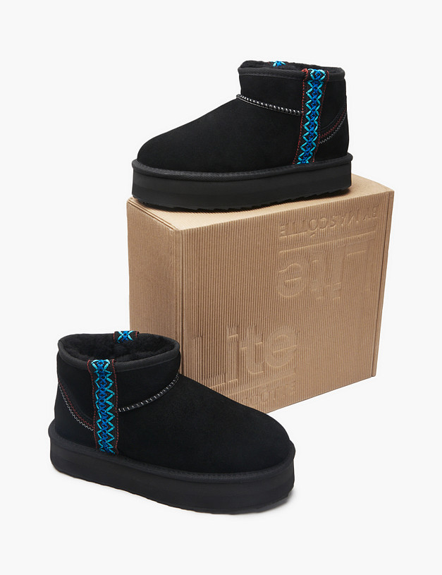 Черные женские угги MASCOTTE 234-3206538-0202 | ракурс 7