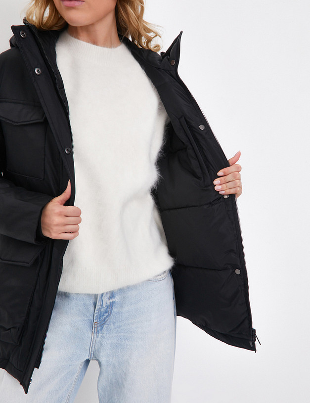 Черная женская зимняя куртка MASCOTTE 885-4205-2402 | ракурс 4 Черная женская зимняя куртка MASCOTTE 885-4205-2402 | ракурс 4