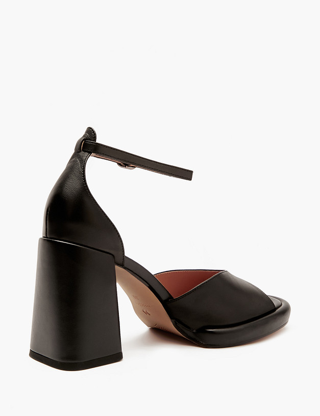 Черные кожаные женские босоножки MASCOTTE 126-413011-3501M | ракурс 3 Черные кожаные женские босоножки MASCOTTE 126-413011-3501M | ракурс 3
