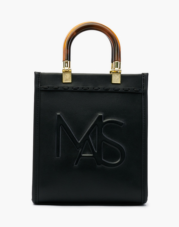 660-2124-102 Сумка женская нат.кожа-и.кожа/текстиль черн, S, Mascotte