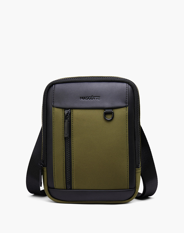 604-5229-204 Сумка мужская текстиль-и.кожа/текстиль зелен-черн, S, Mascotte
