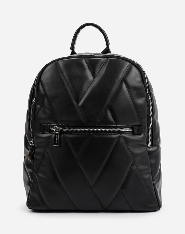 670-1217-602 Рюкзак женский и.кожа/текстиль черн, M, Mascotte