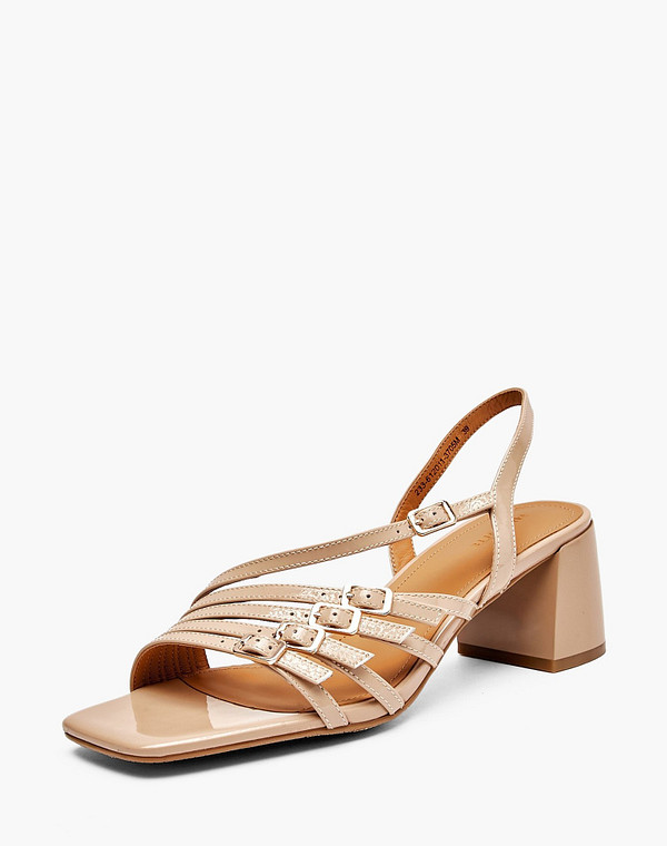 233-612011-3705M Туфли летние женские лак.кожа/нат.кожа беж, Mascotte