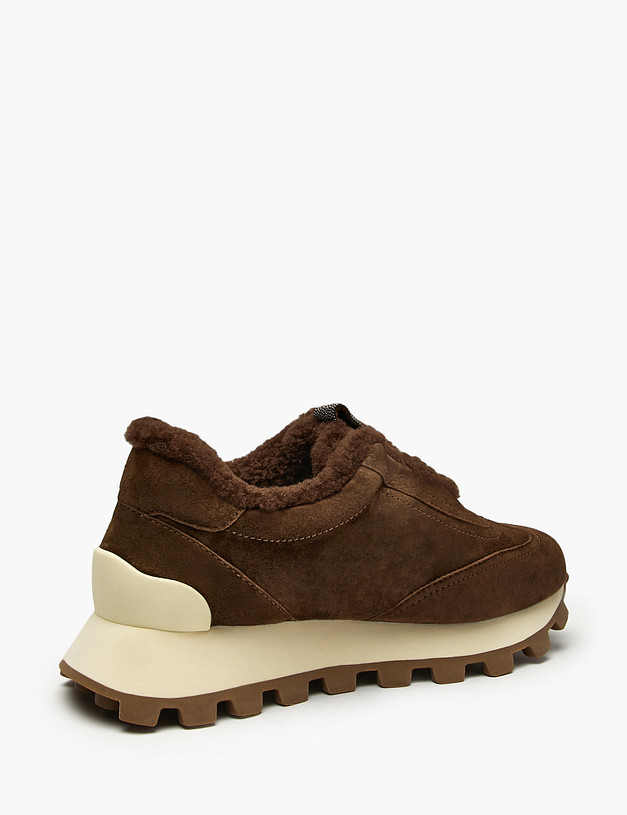 Коричневые женские зимние кроссовки MASCOTTE 15-510238-4680M | ракурс 4