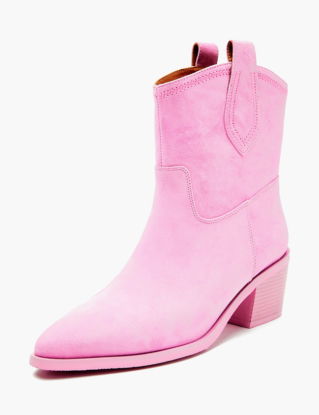 Розовые женские казаки из велюра MASCOTTE 233-3205816-4637M | ракурс 2 Розовые женские казаки из велюра MASCOTTE 233-3205816-4637M | ракурс 2