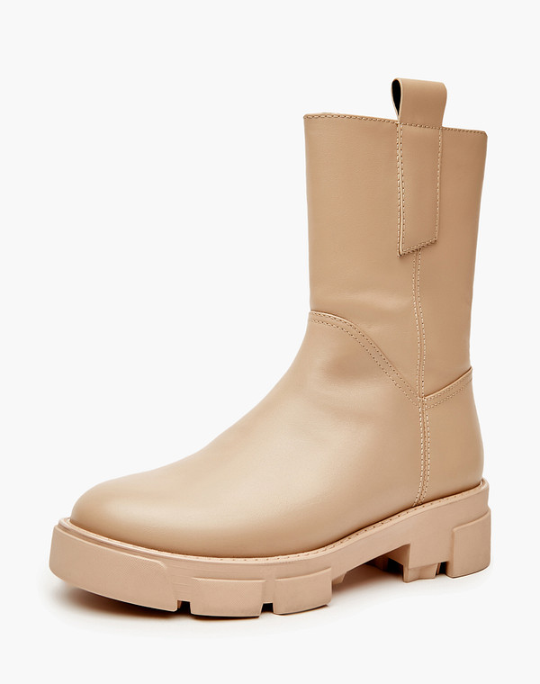 233-320832-4164M Ботинки женские нат.кожа/мех-нат.кожа беж, Mascotte