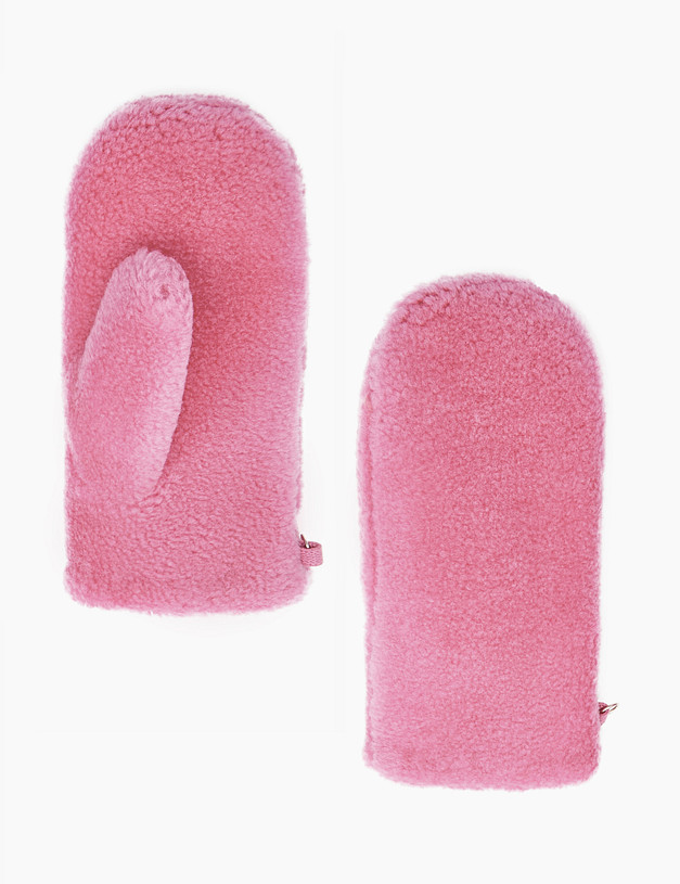 Розовые шерстяные женские варежки MASCOTTE 717-3212-506 | ракурс 2