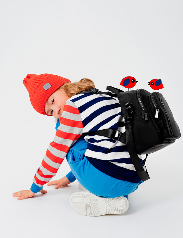 Черный рюкзак для девочек MASCOTTE 679-3221-202 | ракурс 1