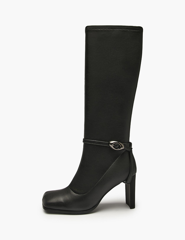 Черные женские сапоги MASCOTTE 175-5281315-0602 | ракурс 3