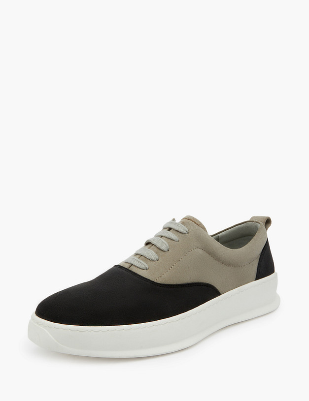 Серые мужские кеды из велюра MASCOTTE 175-3170712-3290M | ракурс 3