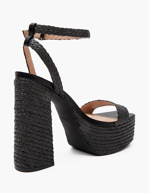 Черные женские босоножки MASCOTTE 125-410111-0202 | ракурс 3