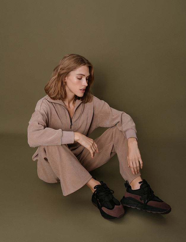 Коричневые женские кроссовки MASCOTTE 234-521621-0209 | ракурс 1