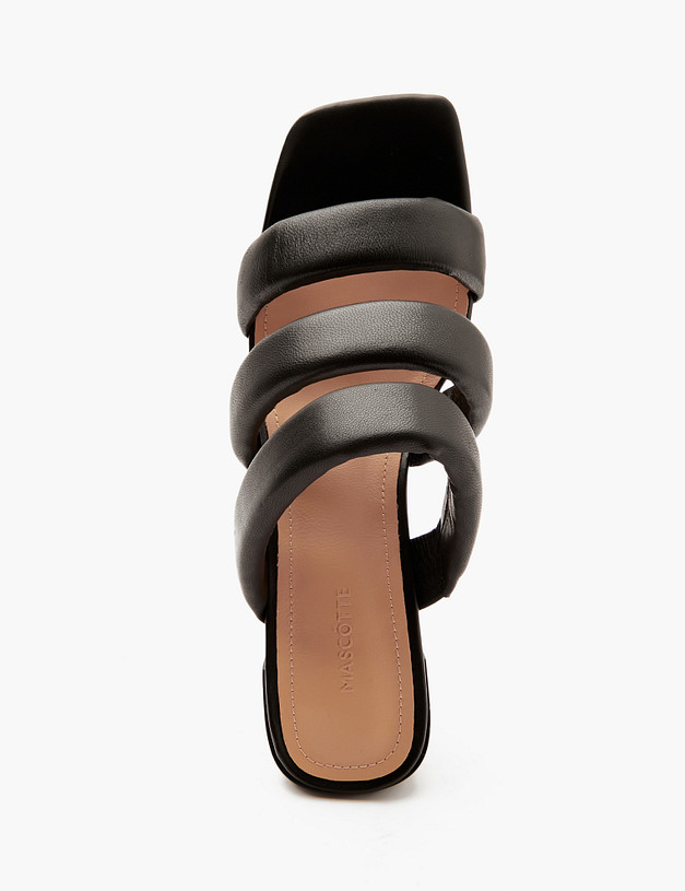 Черные женские мюли из кожи MASCOTTE 233-411811-0502 | ракурс 6