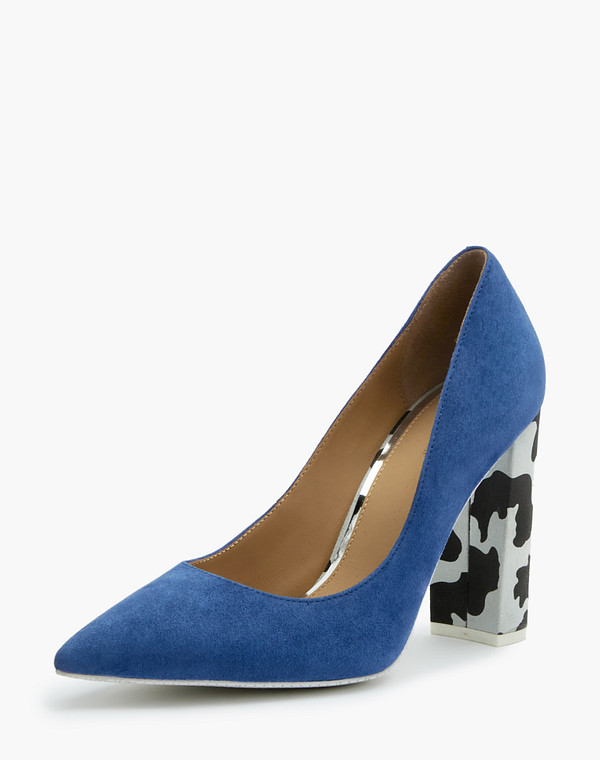 172-3183811-0603 Туфли женские велюр/нат.кожа синий, Mascotte