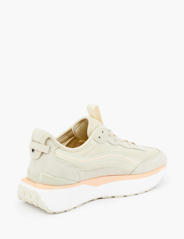 Бежевые женские кроссовки MASCOTTE 189-211021-0208 | ракурс 3 Бежевые женские кроссовки MASCOTTE 189-211021-0208 | ракурс 3