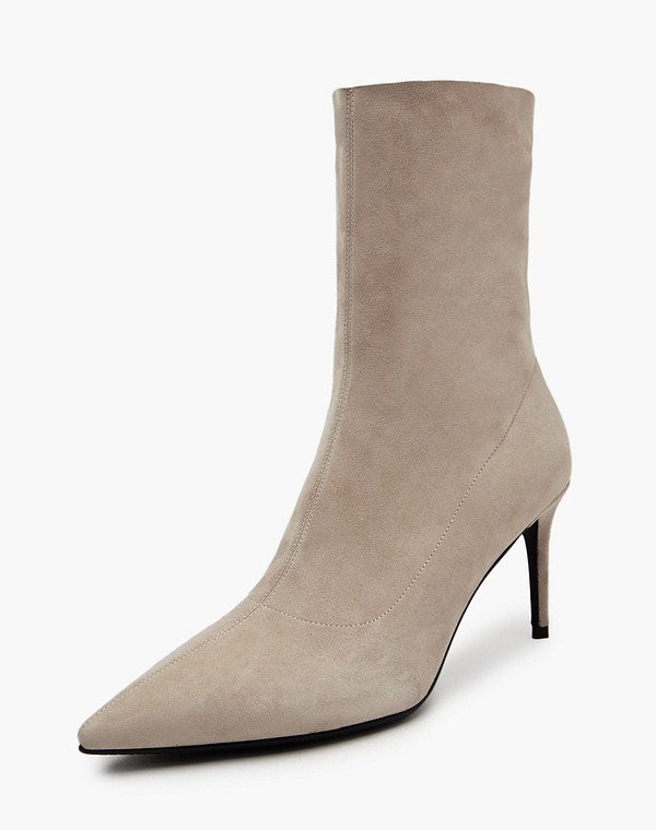 126-510811-3618M Полусапоги женские велюр/нат.кожа беж, Mascotte