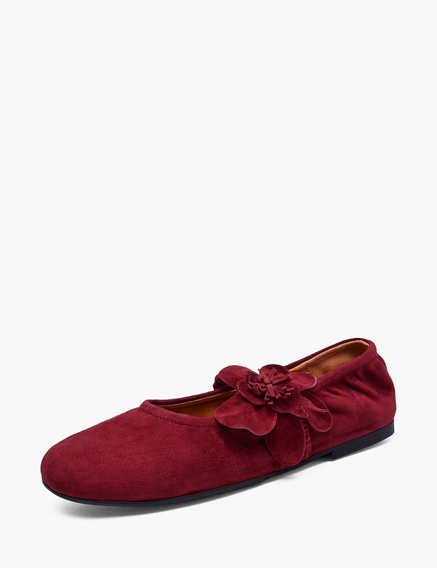 Бордовые женские балетки MASCOTTE 233-6103113-4685M | ракурс 2