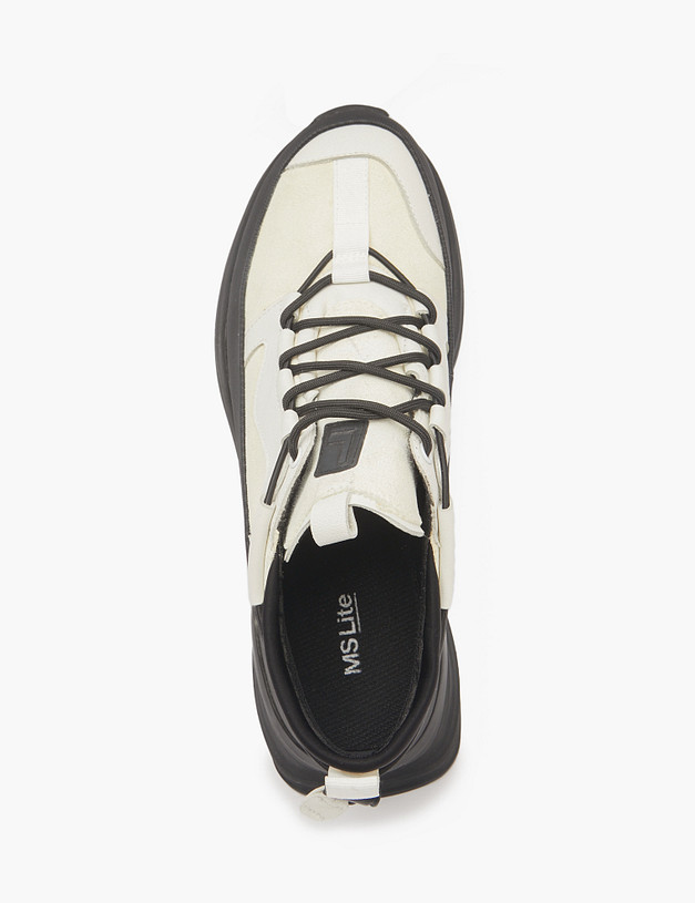 Белые мужские кроссовки с контрастной подошвой MASCOTTE 128-5130721-0101 | ракурс 6