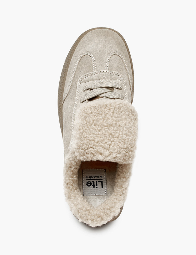 Бежевые женские кеды на меху MASCOTTE 234-525641-0208 | ракурс 4
