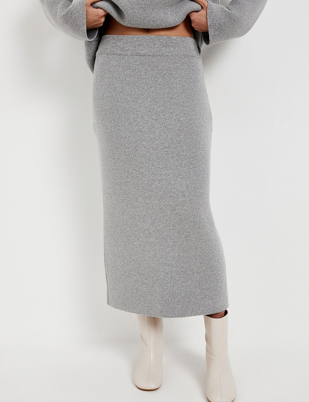 Серый женский шерстяной костюм MASCOTTE 990-5203-7510 | ракурс 3