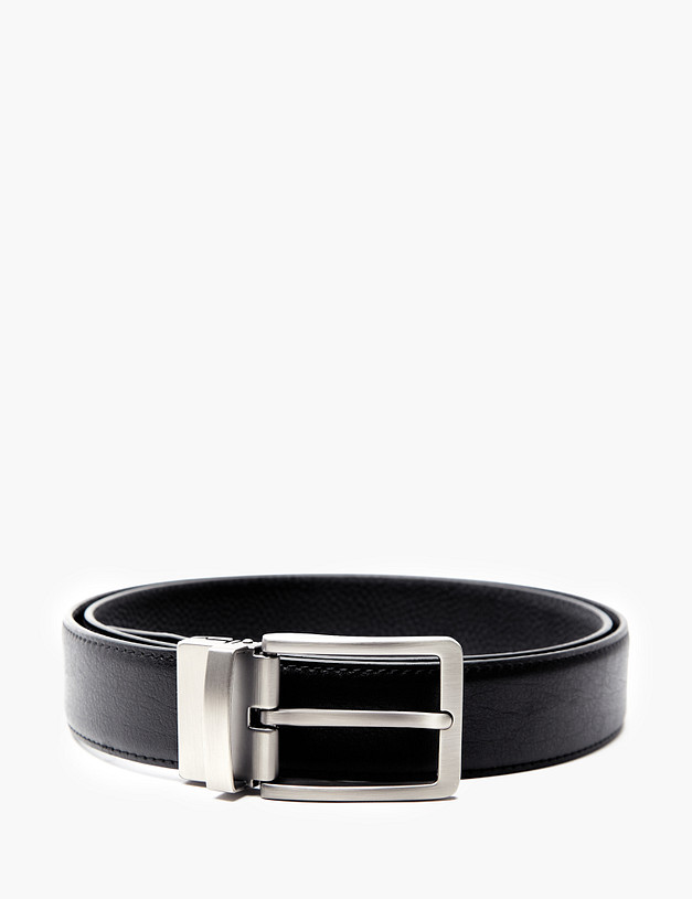 Черный мужской двусторонний ремень MASCOTTE 727-4125-602 | ракурс 2