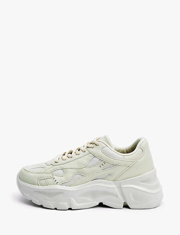 Бежевые массивные женские кроссовки MASCOTTE 151-310121-0608 | ракурс 1