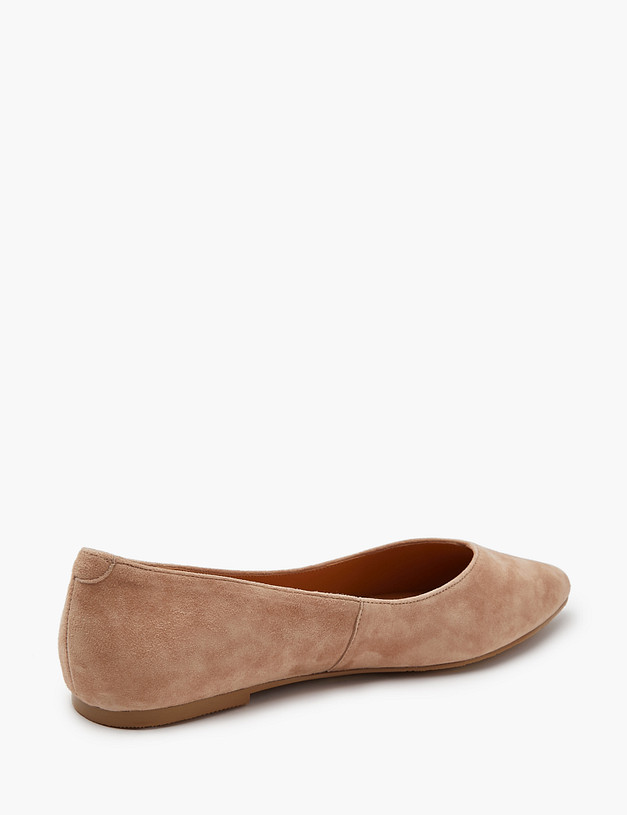 Бежевые женские балетки из велюра MASCOTTE 126-413911-3612M | ракурс 3