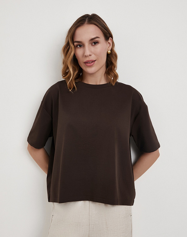 888-6107-2609 Футболка женская темн-коричн, Mascotte