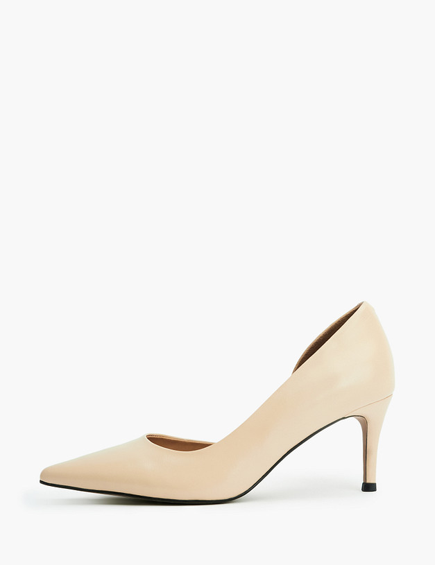 Бежевые кожаные женские туфли MASCOTTE 233-315312-0508 | ракурс 1