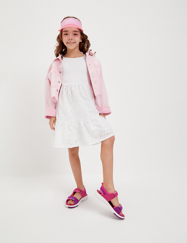 Сандалии для девочек цвета фуксии MASCOTTE 64-412221-0606 | ракурс 2