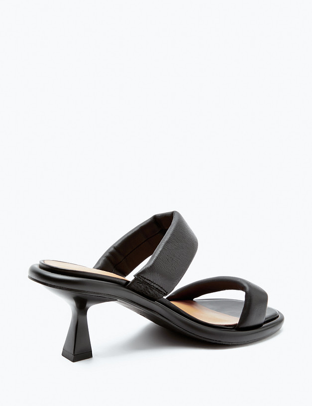 Черные кожаные женские мюли MASCOTTE 233-4126111-7501M | ракурс 3