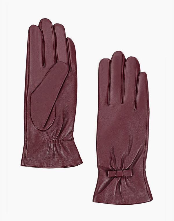 709-1223-105 Перчатки жен. нат.кожа/ворсин бордо, Mascotte