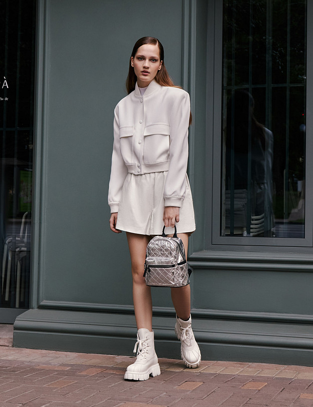 Серебристый женский рюкзак MASCOTTE 642-8134-16 | ракурс 1