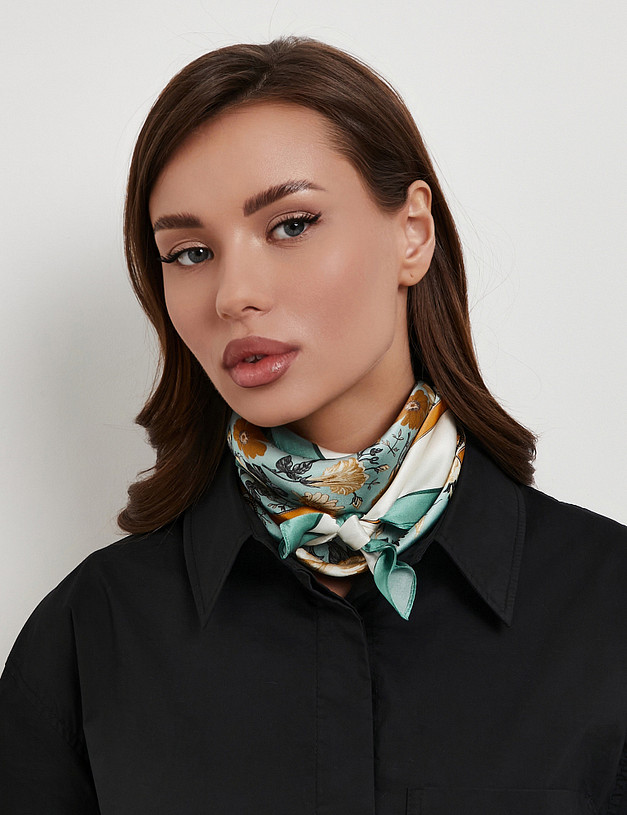 Голубой женский платок MASCOTTE 766-6140-2103 | ракурс 1