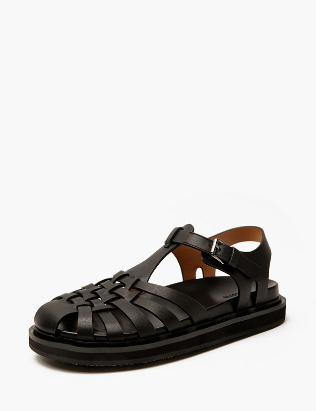 Черные женские сандалии MASCOTTE 47-4126811-3100M | ракурс 2 Черные женские сандалии MASCOTTE 47-4126811-3100M | ракурс 2