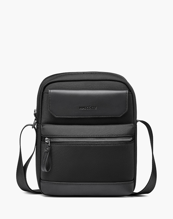 604-5132-202 Сумка мужская текстиль-и.кожа/текстиль черн, S, Mascotte