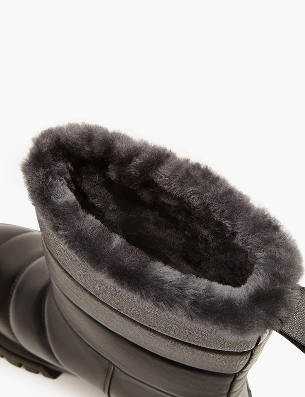 Черные женские ботинки на меху MASCOTTE 233-2265638-7501M | ракурс 6