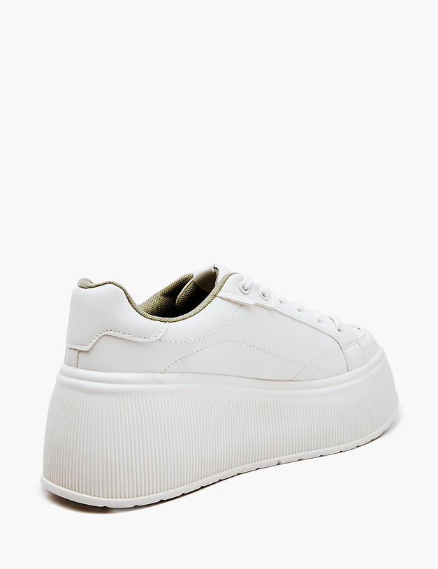 Белые женские кеды на платформе MASCOTTE 64-411721-0601 | ракурс 4