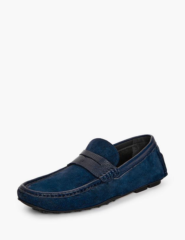 Синие мужские мокасины MASCOTTE 128-210623-0203 | ракурс 2