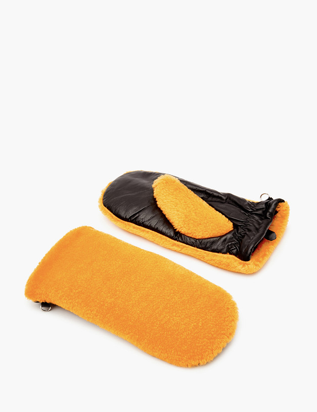 Желтые женские варежки из шерсти MASCOTTE 717-2216-518 | ракурс 3