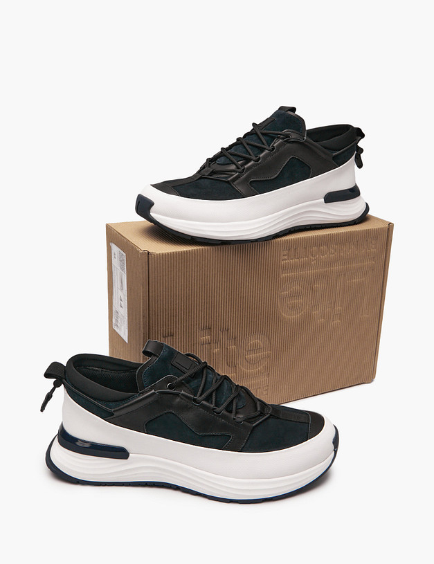 Синие мужские кроссовки с контрастной подошвой MASCOTTE 128-5130721-0203 | ракурс 6