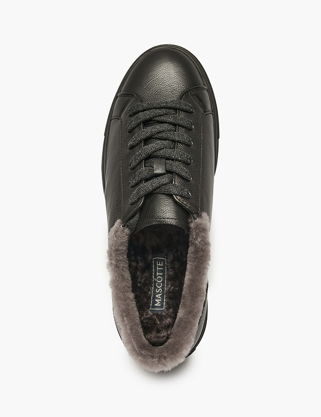 Черные женские кеды на меху MASCOTTE 22-41204315-3180M | ракурс 4