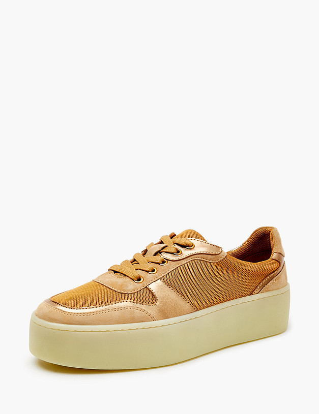 Коричневые женские кеды на высокой подошве MASCOTTE 22-4120523-4625M | ракурс 2